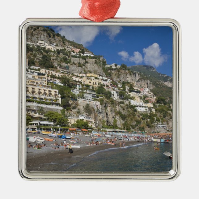 Beach at Positano, Campania, Italy Metal Ornament (Front)