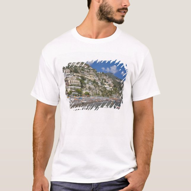 Beach at Positano, Campania, Italy T-Shirt (Front)