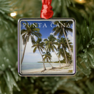Beach at Punta Cana Dominican Republic Metal Ornament