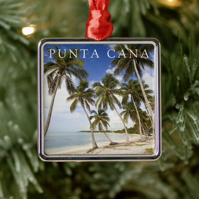 Beach at Punta Cana | Dominican Republic Metal Ornament (Tree)