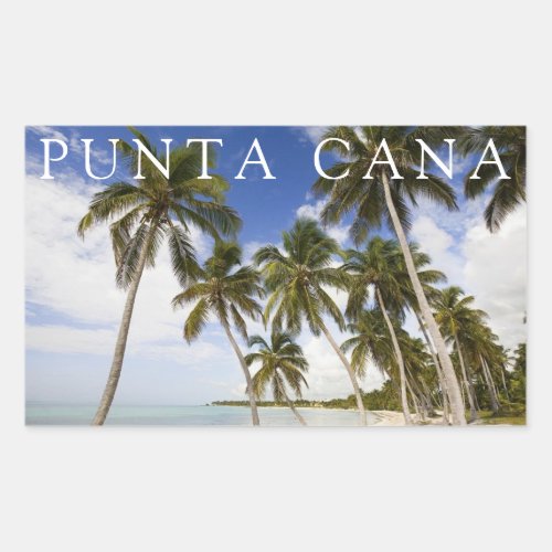Beach at Punta Cana  Dominican Republic Rectangular Sticker