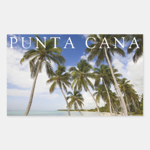 Beach at Punta Cana   Dominican Republic Rectangular Sticker
