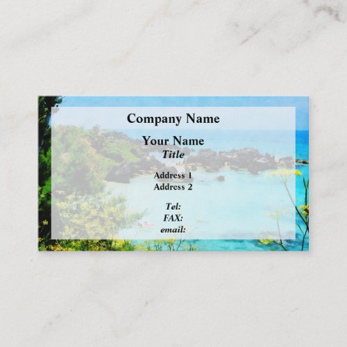 Beach at St. George Bermuda Business Card Template