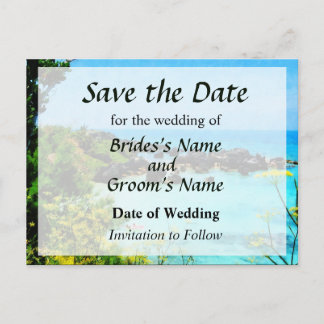 Beach at St. George Bermuda Save the Date Announcement Postcard
