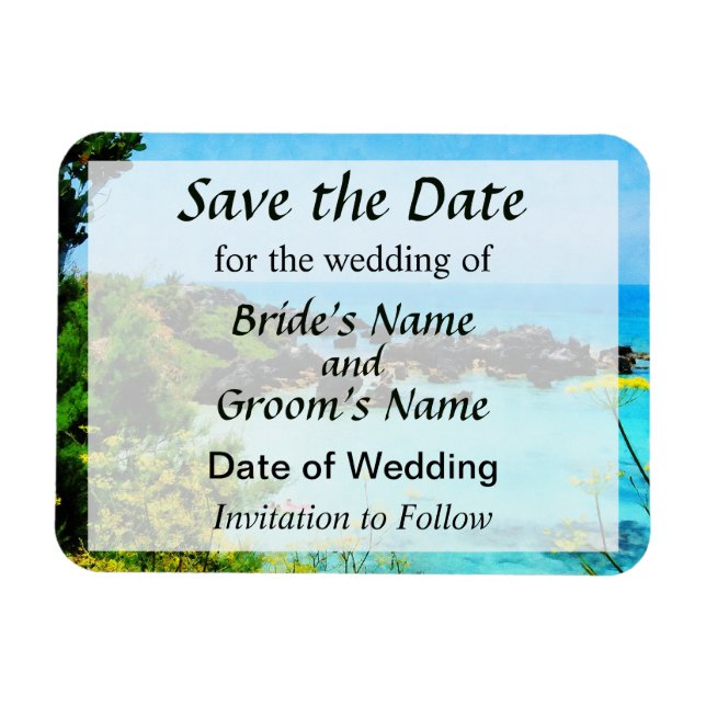 Beach at St. George Bermuda Save the Date Magnet (Horizontal)
