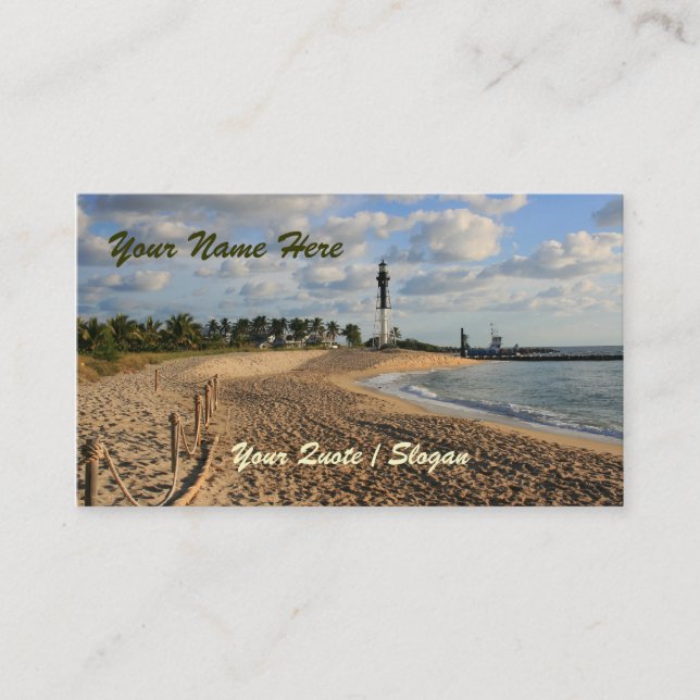 Beach at Sunrise Business Card (Front)