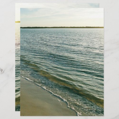 Beach at Sunset Background Blank Scrapbook Paper