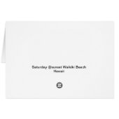 Beach at Sunset Cards (Back Horizontal)