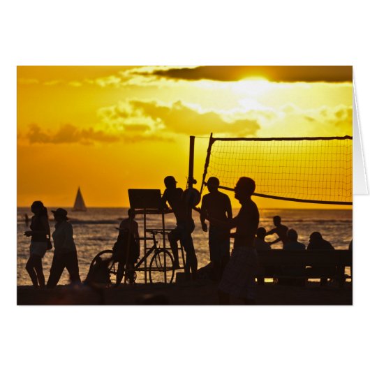 Beach at Sunset Cards (Front Horizontal)