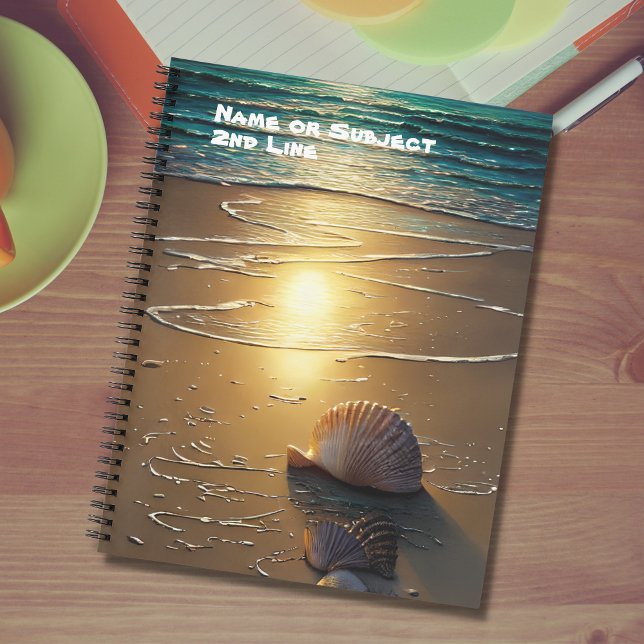 Beach at Sunset with Shells   Notebook (Creator Uploaded)