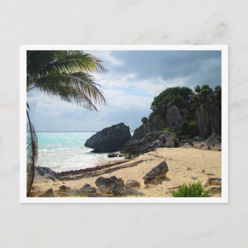 Beach at Tulum Ruins Quintana Roo Mexico Postcard