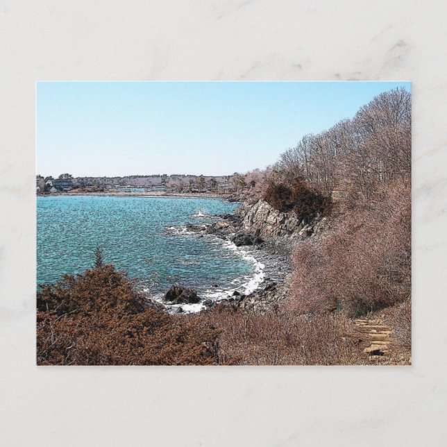 Beach at York Harbor, Maine - Postcard (Front)