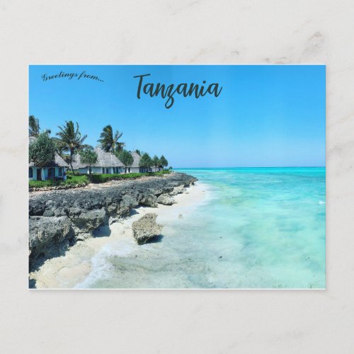 Beach at Zanzibar Tanzania Postcard