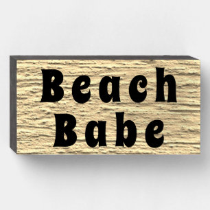 "Beach Babe" Beach Wood Box Sign