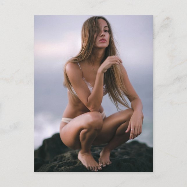 Beach babe bikini  model postcard (Front)