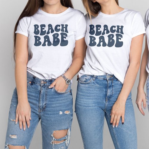 Beach Babe Custom Matching Bachelorette Party T_Shirt