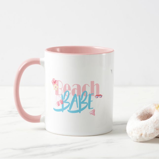 Beach-Babe.gif Mug (With Donut)