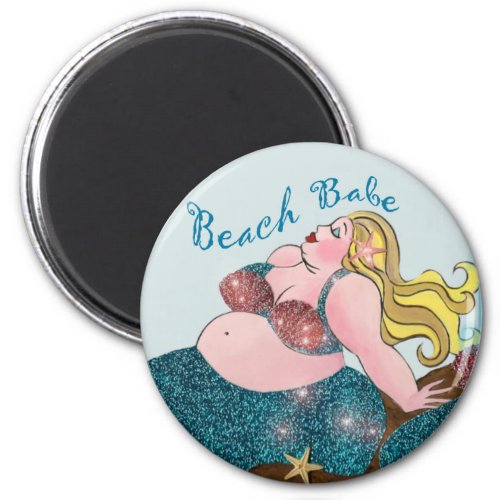 Beach Babe Mermaid magnets