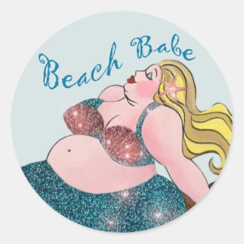 Beach Babe Mermaid stickers