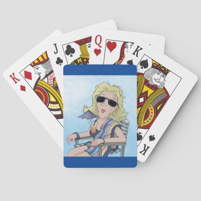 Beach Babe Playing Cards (Back)