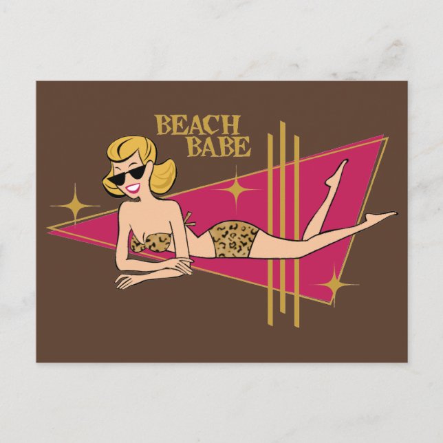 Beach Babe Postcard (Front)