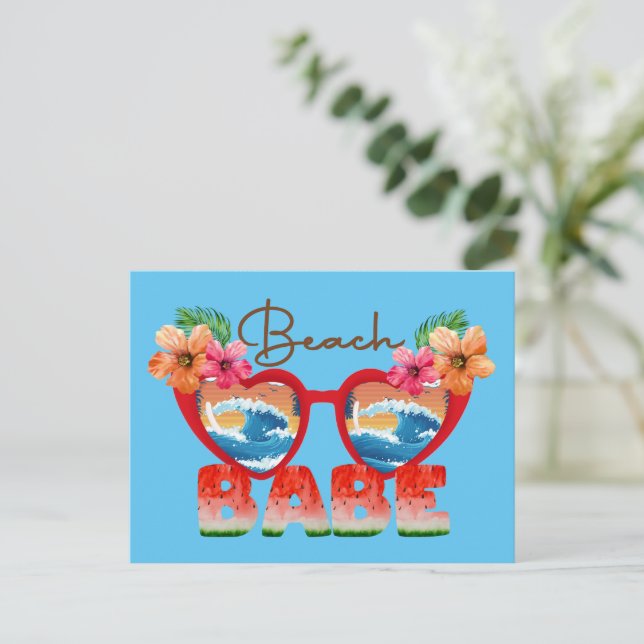 Beach Babe Postcard (Standing Front)