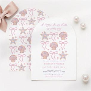 Beach Babe Summer Girl Baby Shower Arch Invitation
