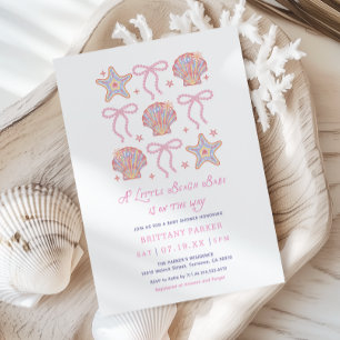 Beach Babe Summer Girl Baby Shower Invitation