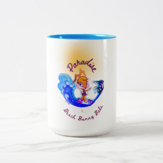 "Beach Babe Surfer" Two-Tone Coffee Mug