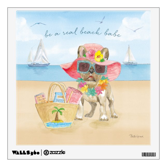 Beach Babe Wall Decal (Front)