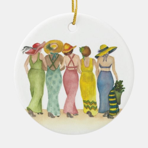 Beach Babes Ceramic Ornament
