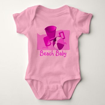 Beach Baby Baby Bodysuit by sharpcreations at Zazzle