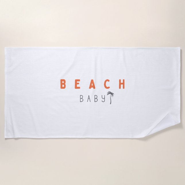 beach baby. Beach Towels (Front)