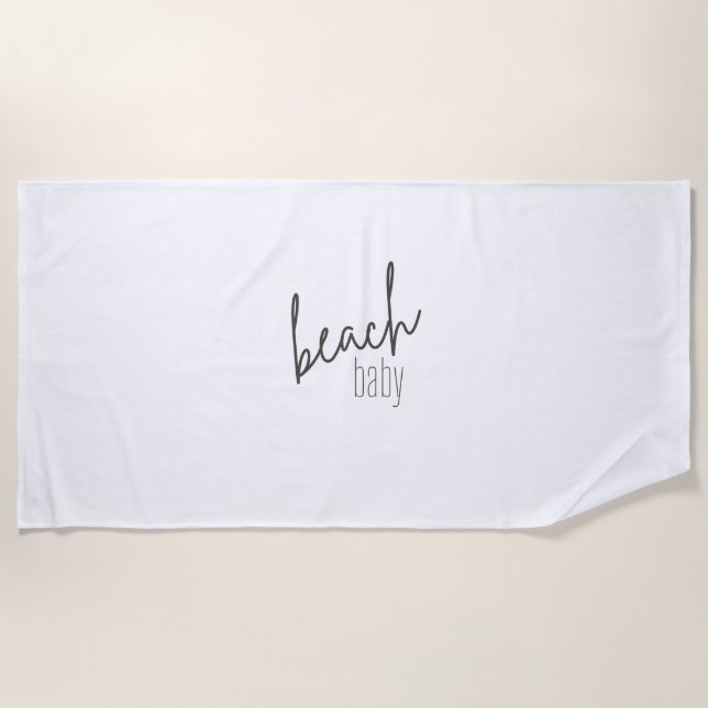 beach baby. Beach Towels (Front)