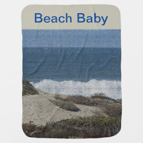 Beach Baby California Coastal Landscape Sand Ocean Baby Blanket