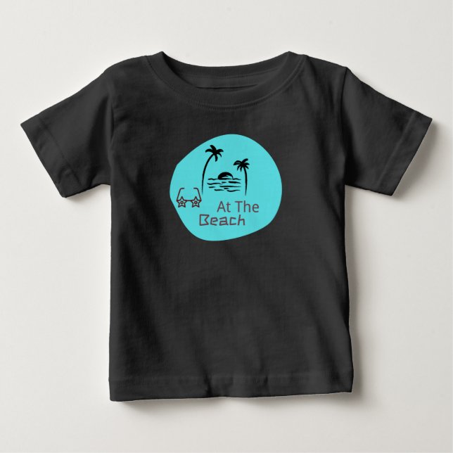 Beach Baby Gray  T-Shirt (Front)
