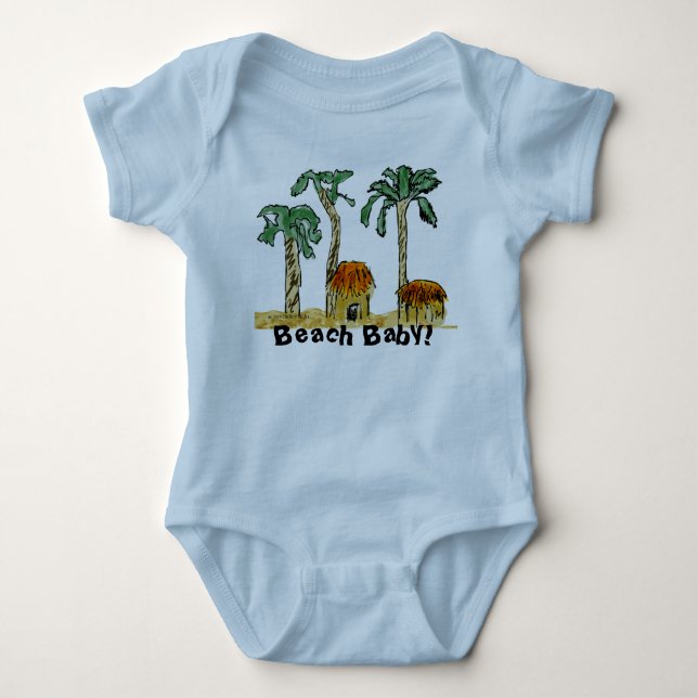 Beach Baby in Paradise Baby Bodysuit (Front)