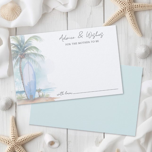 Beach Baby Shower Advice Card (Beach Baby Shower Advice Card )