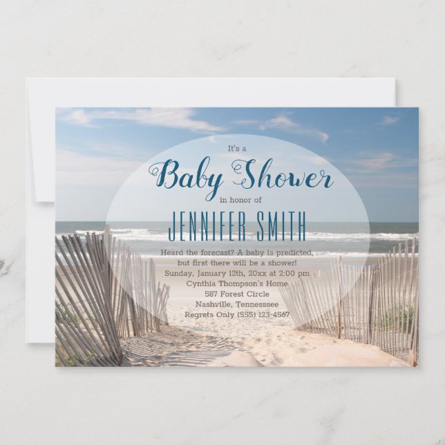 Beach Baby Shower Invitation (Front)