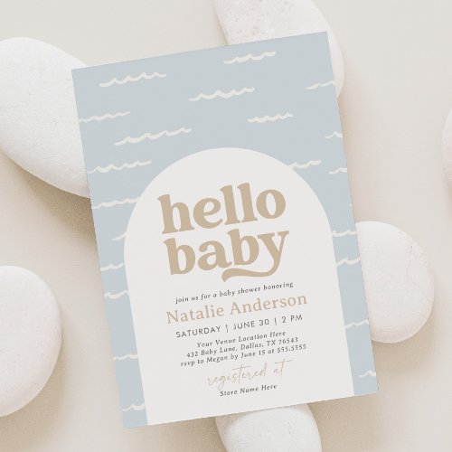 Beach Baby Shower Invitation