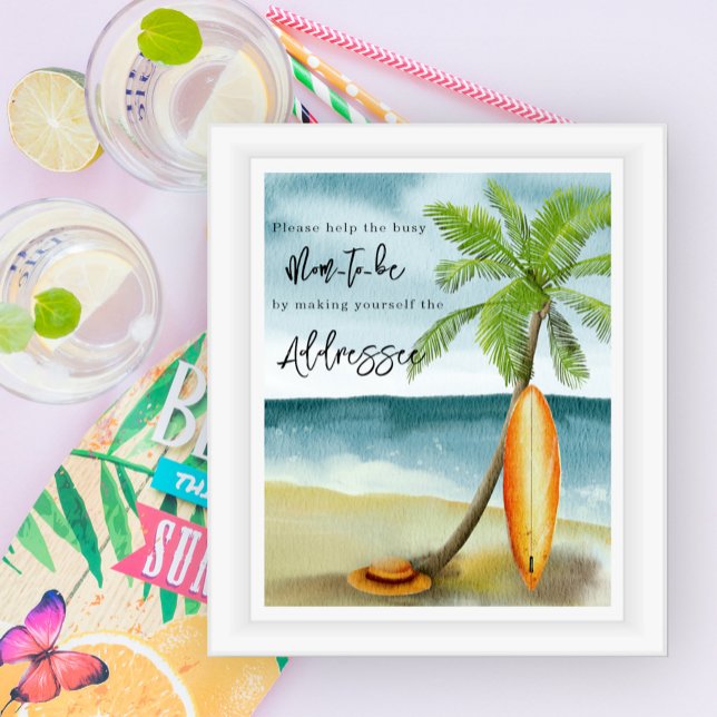 Beach baby shower - Mom to be addressee Poster (Creator Uploaded)