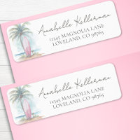 Beach Baby Shower Return Address