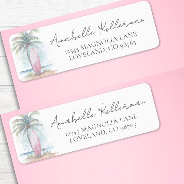 Beach Baby Shower Return Address Label (Beach Baby Shower Return Address label)