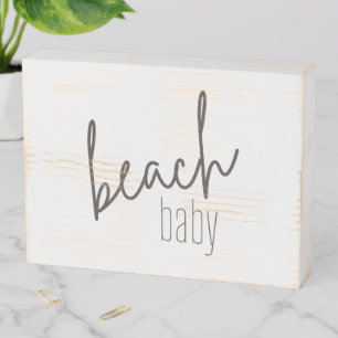 beach baby. Wood Box Wall Art Sign