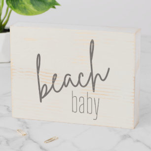 beach baby. Wood Box Wall Art Sign