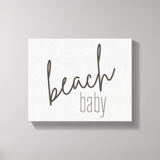 beach baby. Wrapped Canvas Print (Front)