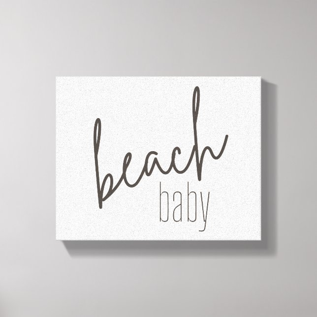 beach baby. Wrapped Canvas Print (Front)