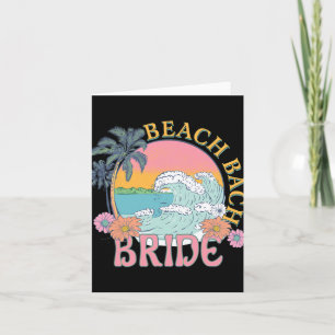 Beach Bach Bride Bridesmaid Retro Summer Bachelore Card