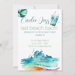 Beach Bach Party Invitation