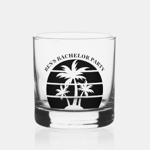 Beach Bachelor Party Island Wedding Groomsmen Whiskey Glass